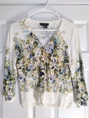 Etcetera Cream Floral Cardigan